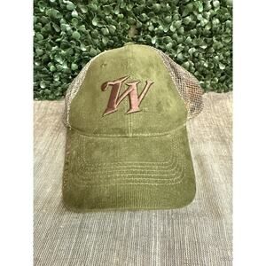 Vintage WINCHESTER W Baseball Cap Hat Mesh Camouflage Hunt Shooting